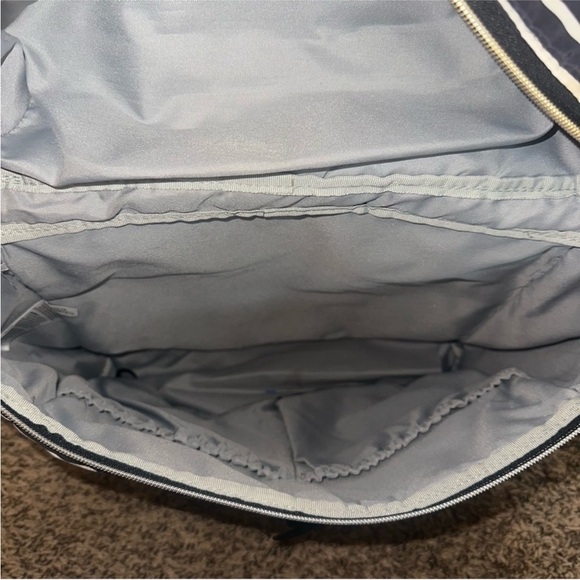 Black and White Striped Backpack diaper bag - Picture 5 of 11